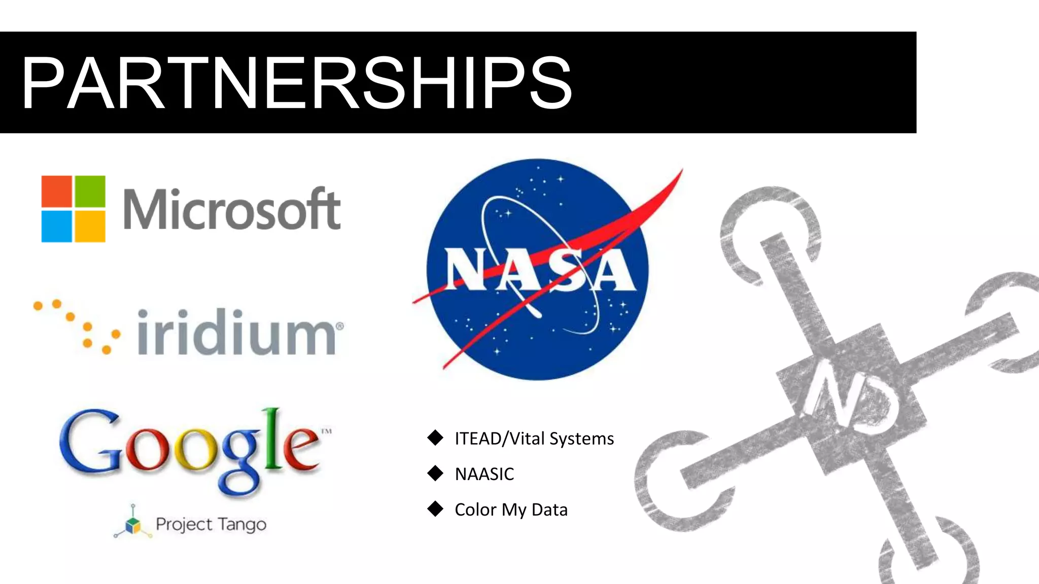 PARTNERSHIPS
◆ ITEAD/Vital Systems
◆ NAASIC
◆ Color My Data
 