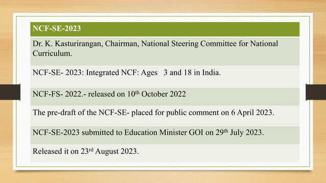 Understanding National Curriculum framework for School Education 2023 ...
