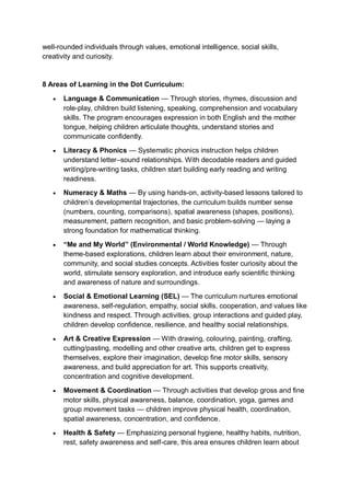 How DOT Learning Circle Supports NCF Based Early Childhood Education | PDF