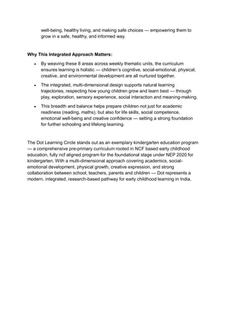 How DOT Learning Circle Supports NCF Based Early Childhood Education | PDF