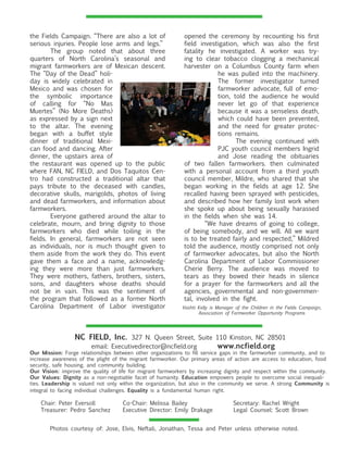 NC FIELD Newsletter Jan 2012