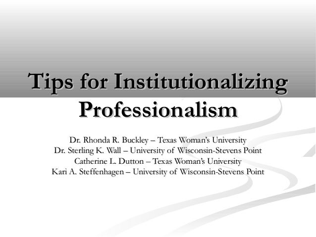 tips for professionalism