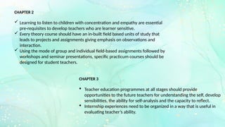 National Curriculum Framework for Teacher Education | PPTX