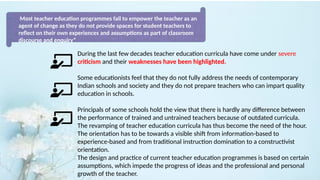 National Curriculum Framework for Teacher Education | PPTX