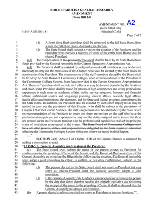 NORTH CAROLINA GENERAL ASSEMBLY
AMENDMENT
House Bill 149
AMENDMENT NO.__________
(to be filled in by
H149-ABN-10 [v.8] Pri...