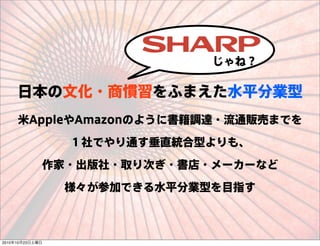 ձĻ?̑Tդޤˮƽ֘I
AppleAmazonΤ褦˕{_?ͨ؜ӤޤǤ
Ǥֱͨyͤ⡢
??ȡΤ??``ʤ
μӤǤˮƽ֘IͤĿָ
ͣ
20101023
 