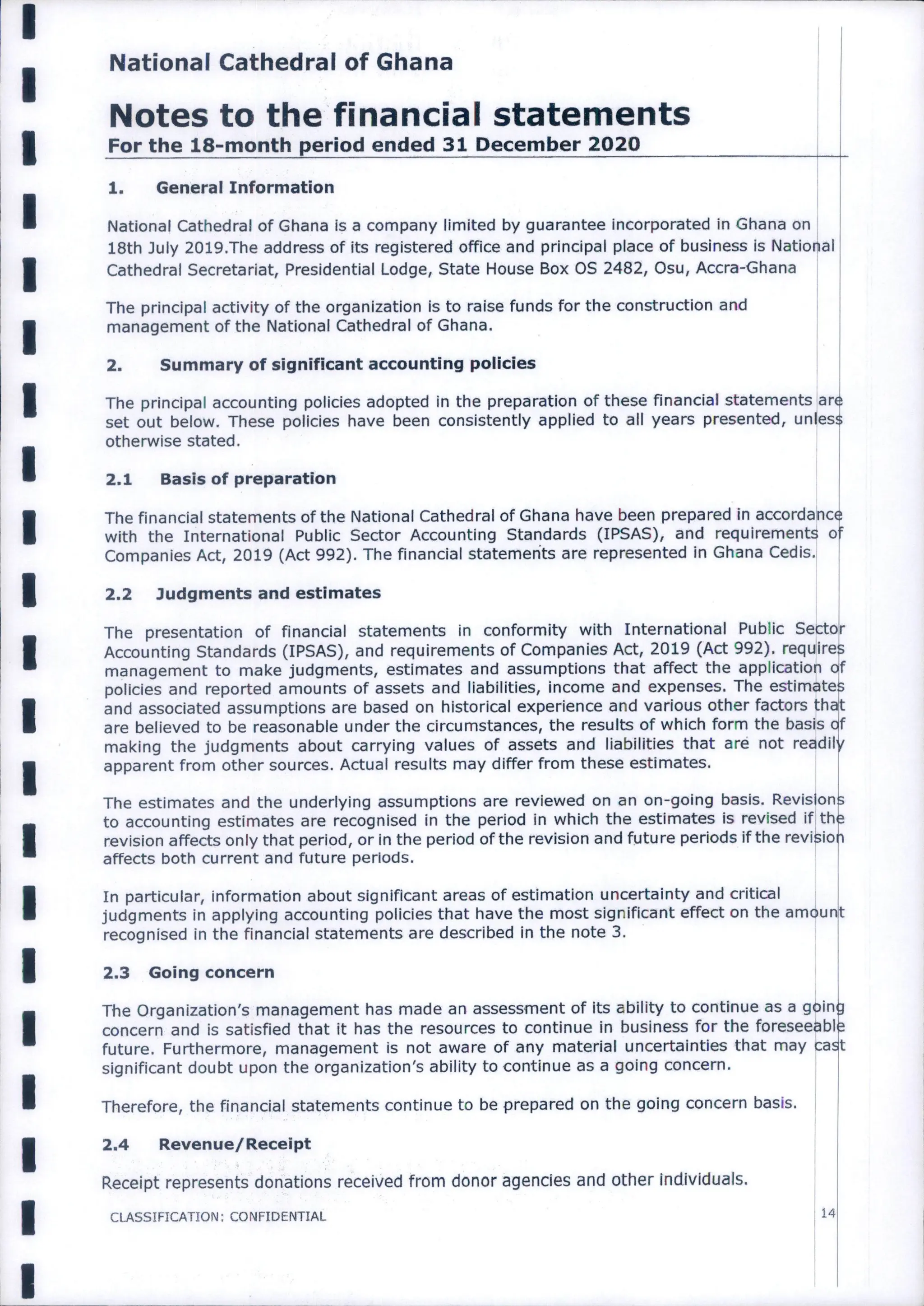 National Cathedral Ghana Audit Report by Deloitte