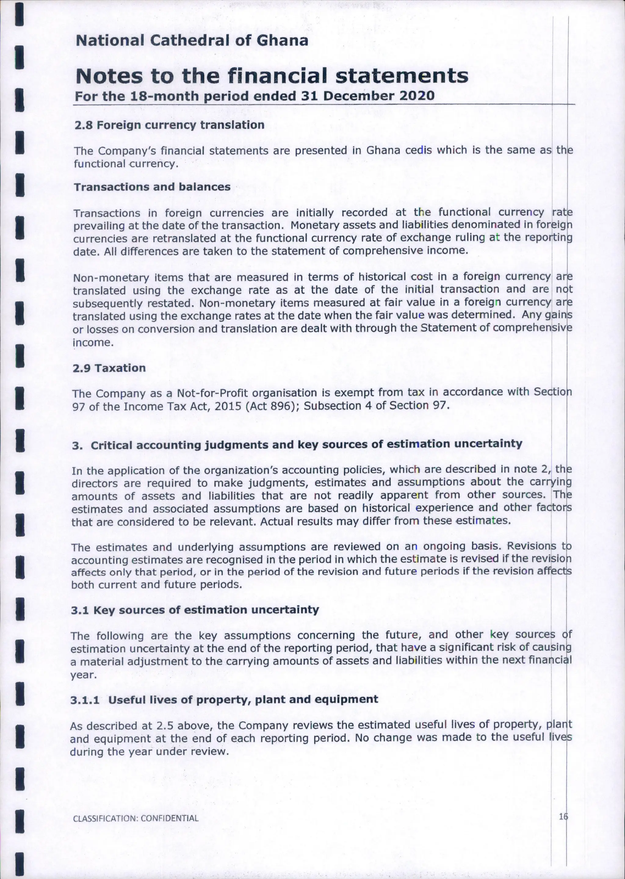 National Cathedral Ghana Audit Report by Deloitte