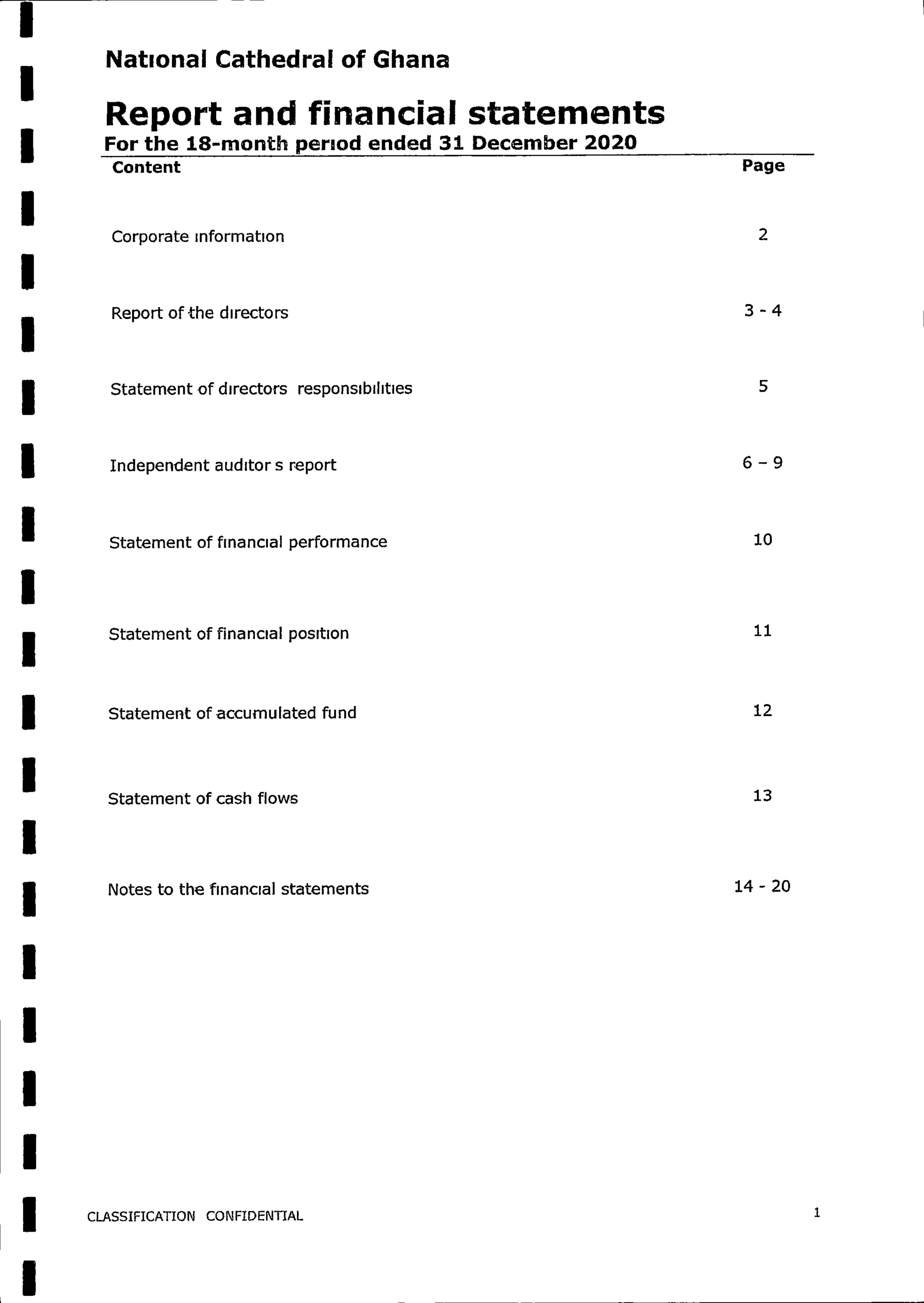 National Cathedral Ghana Audit Report by Deloitte