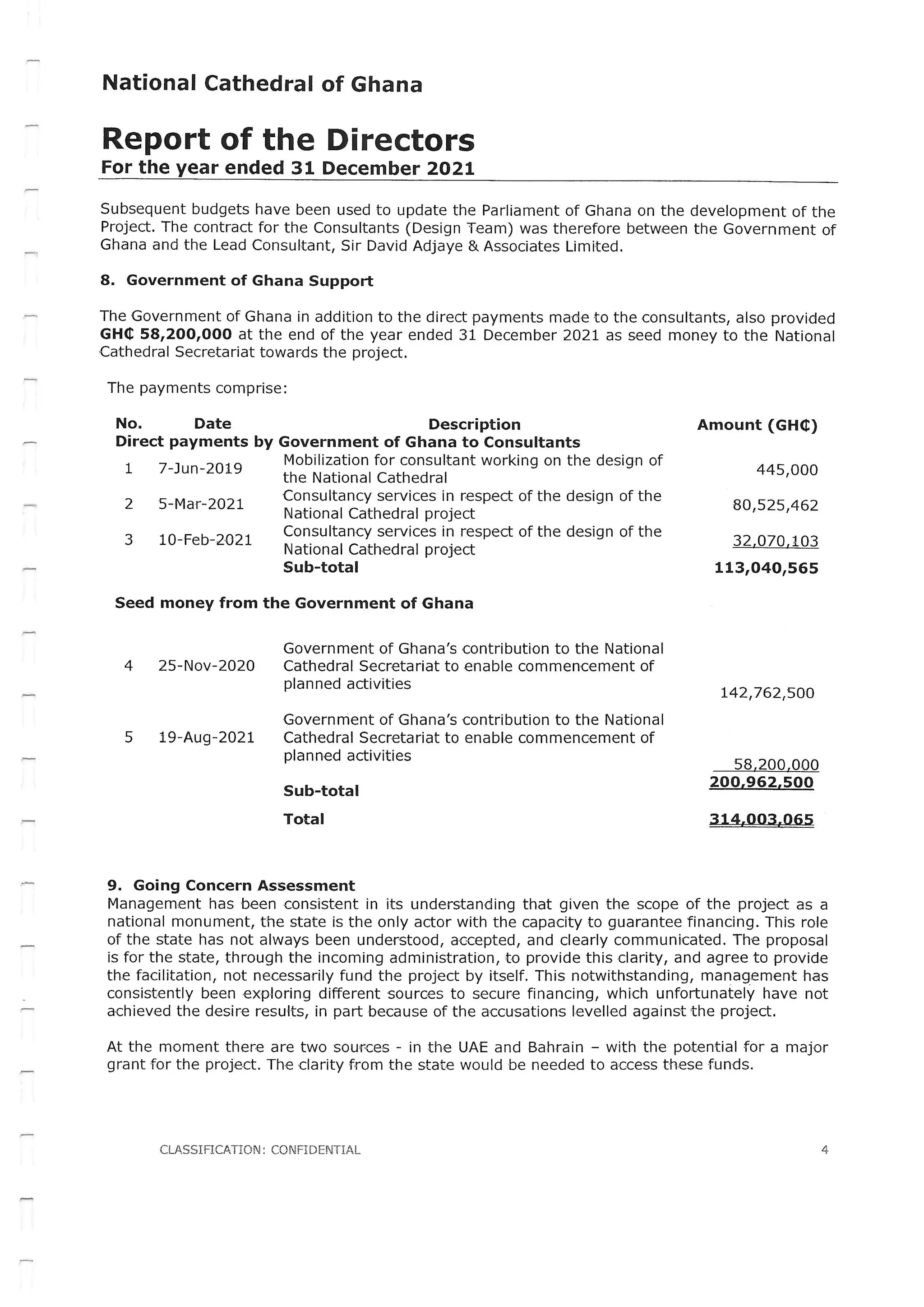 National Cathedral Ghana Audit Report by Deloitte