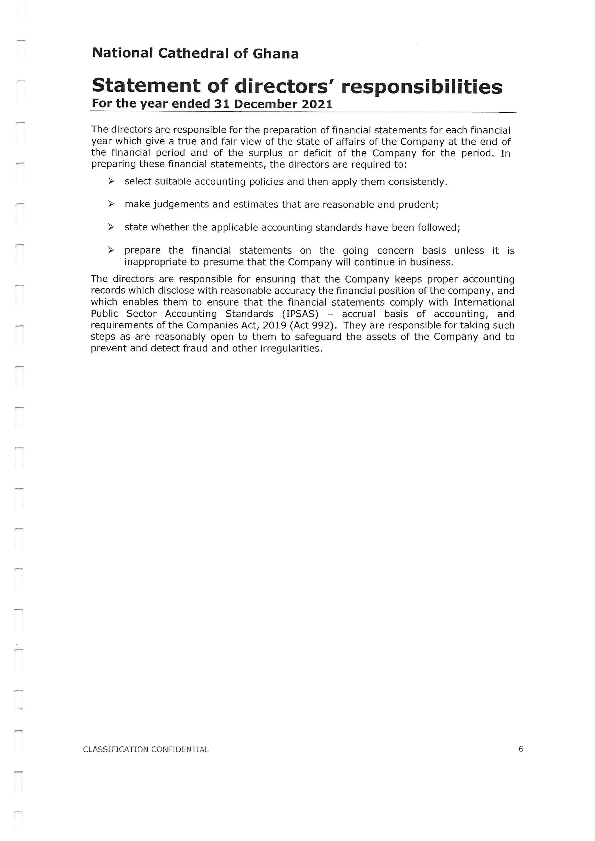 National Cathedral Ghana Audit Report by Deloitte