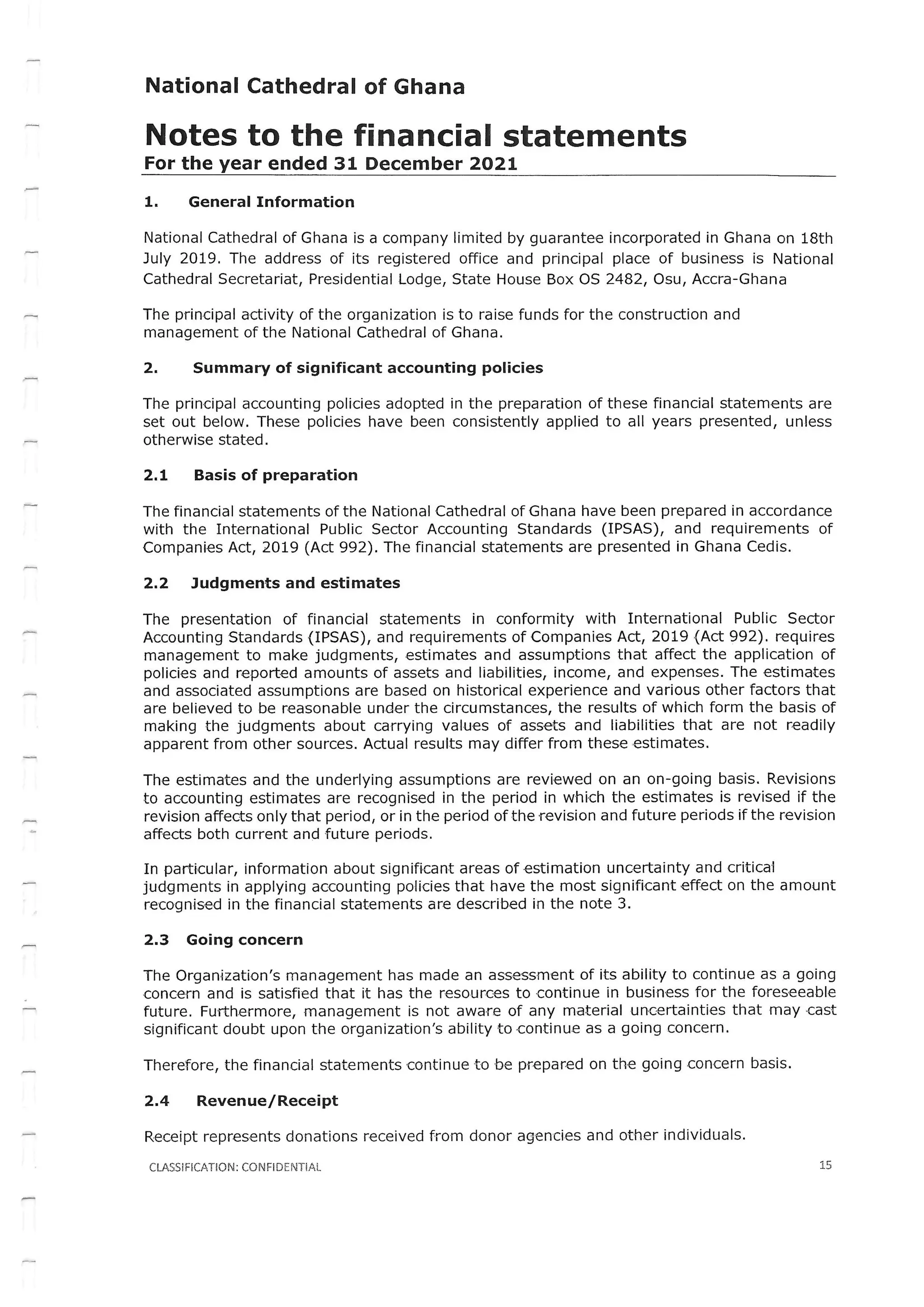 National Cathedral Ghana Audit Report by Deloitte