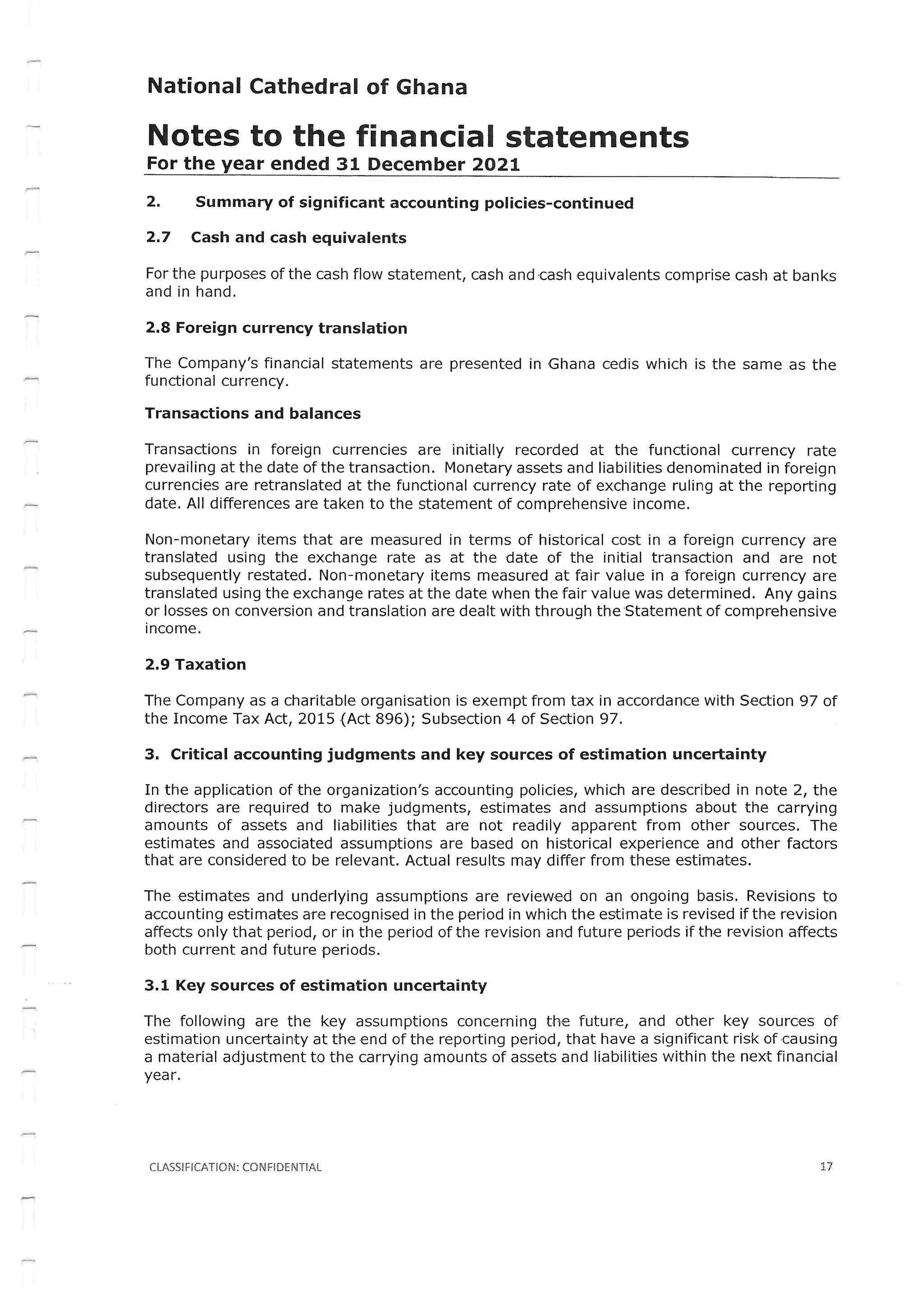 National Cathedral Ghana Audit Report by Deloitte