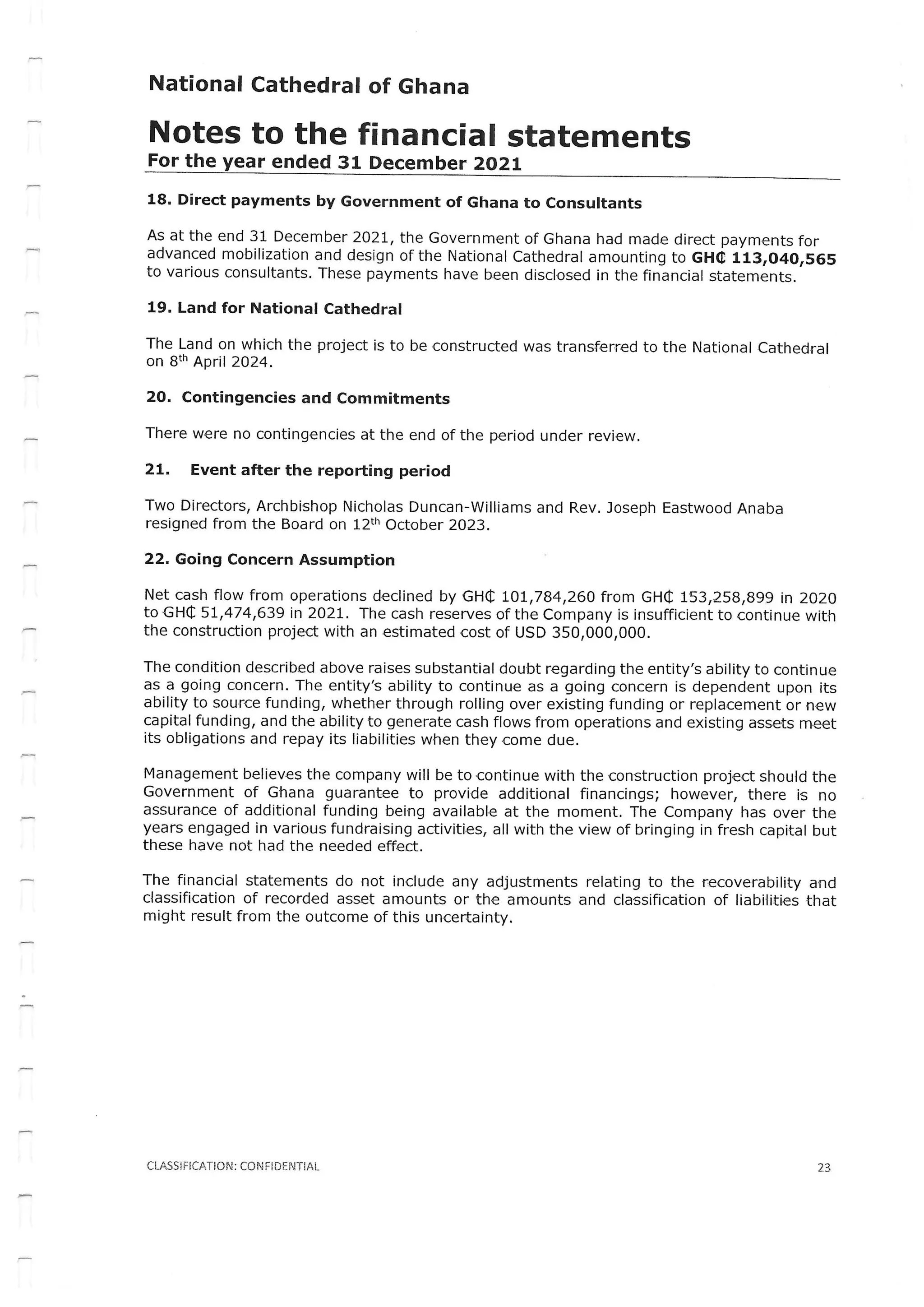 National Cathedral Ghana Audit Report by Deloitte