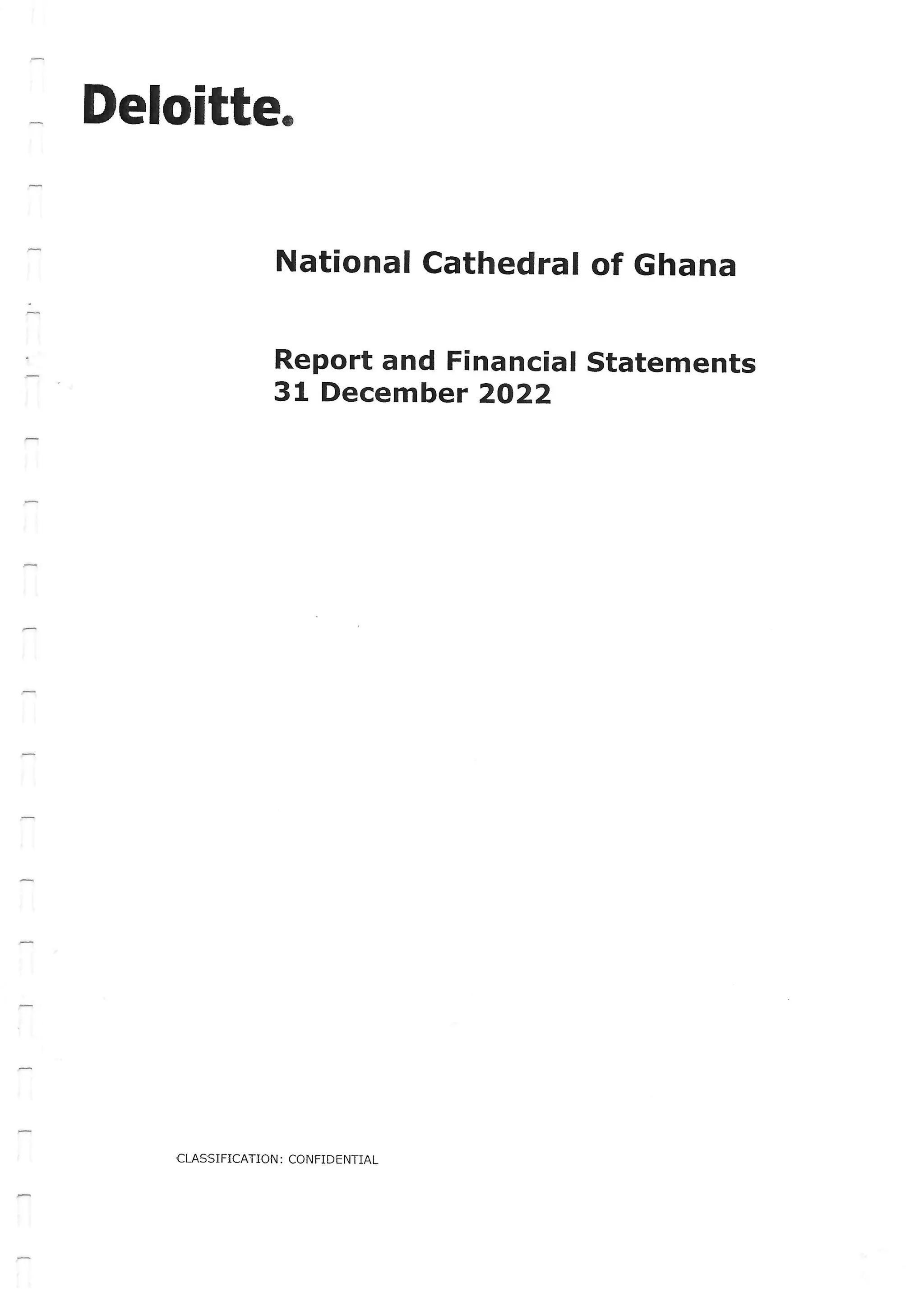 National Cathedral Ghana Audit Report by Deloitte