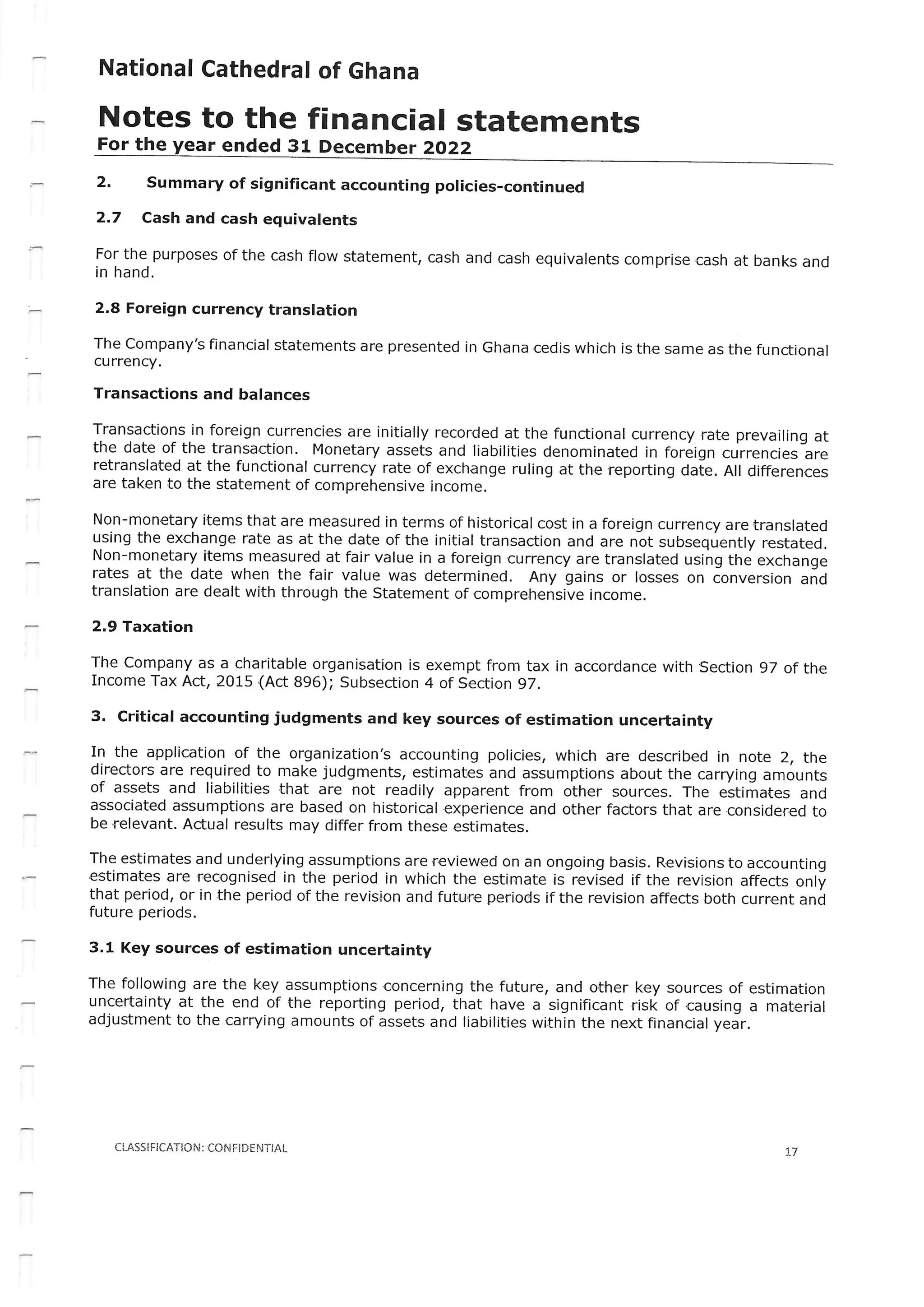 National Cathedral Ghana Audit Report by Deloitte