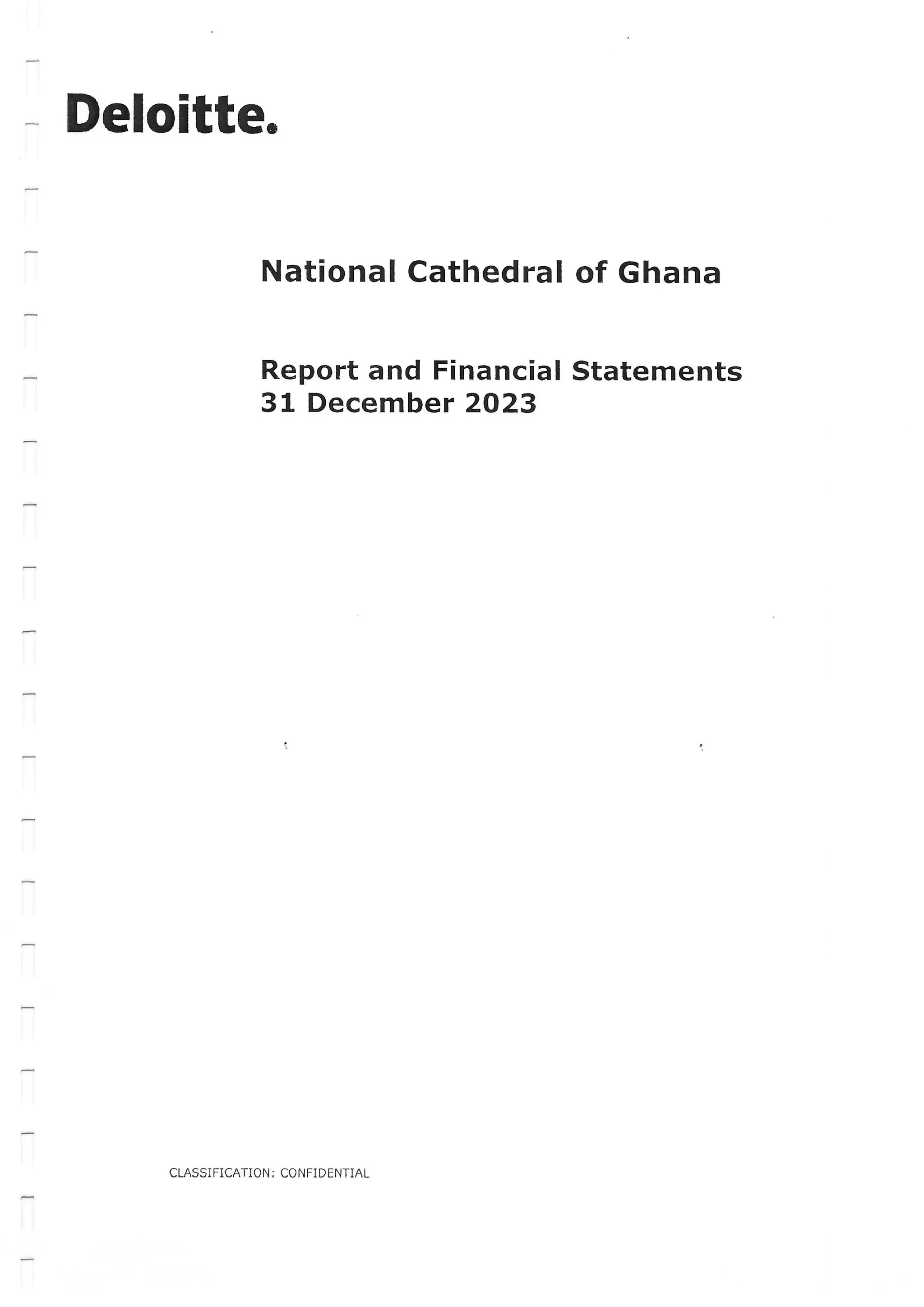 National Cathedral Ghana Audit Report by Deloitte
