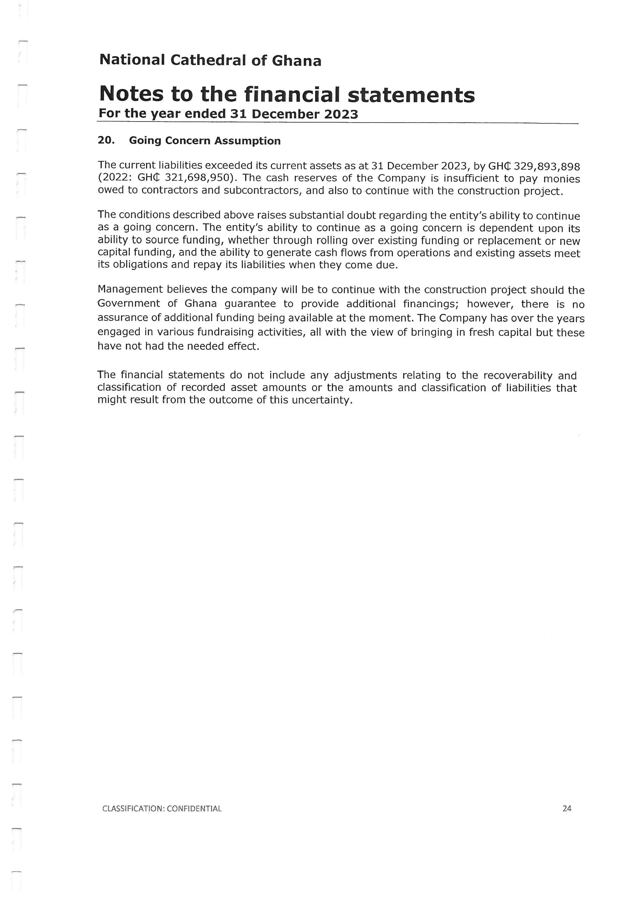 National Cathedral Ghana Audit Report by Deloitte