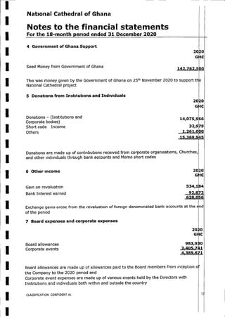 National Cathedral Ghana Audit Report by Deloitte