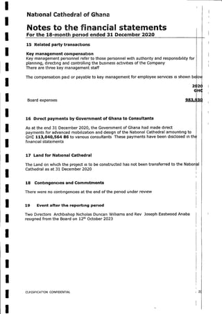 National Cathedral Ghana Audit Report by Deloitte