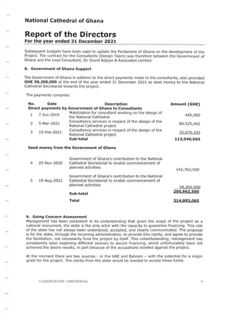 National Cathedral Ghana Audit Report by Deloitte