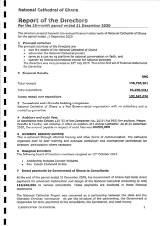 National Cathedral Ghana Audit Report by Deloitte