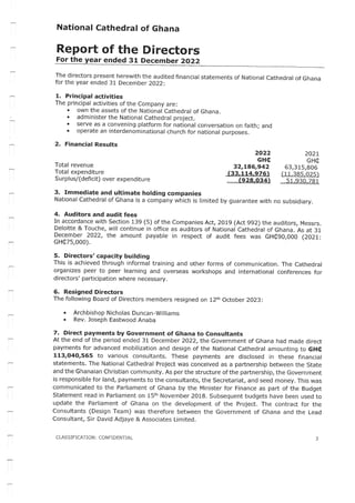 National Cathedral Ghana Audit Report by Deloitte