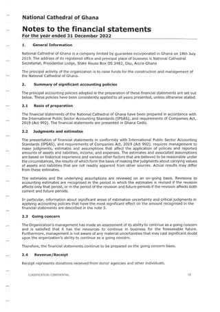 National Cathedral Ghana Audit Report by Deloitte