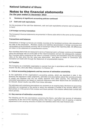 National Cathedral Ghana Audit Report by Deloitte