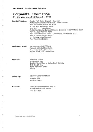 National Cathedral Ghana Audit Report by Deloitte