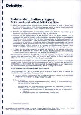 National Cathedral Ghana Audit Report by Deloitte