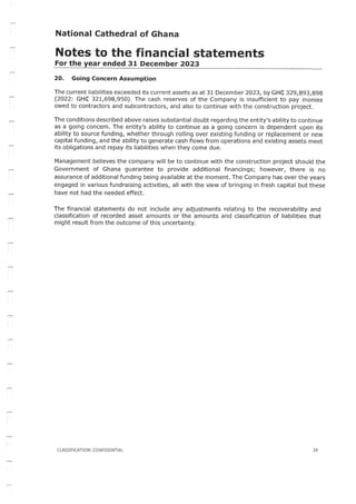 National Cathedral Ghana Audit Report by Deloitte