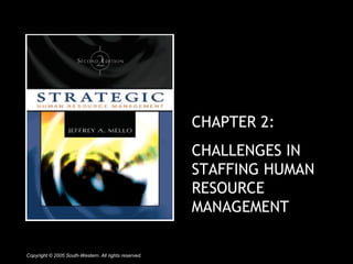 CHAPTER 2: 
CHALLENGES IN 
STAFFING HUMAN 
RESOURCE 
MANAGEMENT 
Copyright © 2005 South-Western. All rights reserved. 
 