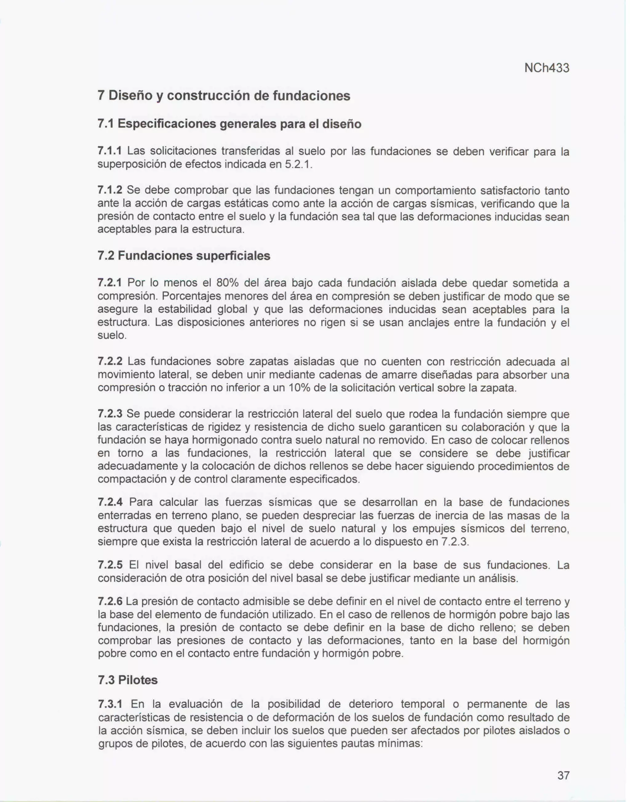 Nch 433 1996 - 2012 diseño sísmico de edificios | PDF