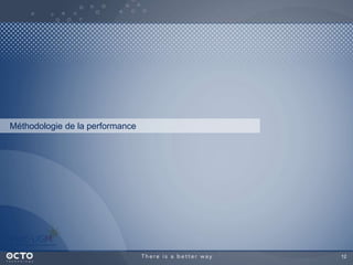 12
Méthodologie de la performance
 