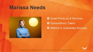 Marissa Needs
Great Products & Services
Extraordinary Talent
Metrics to Guarantee Success
 
