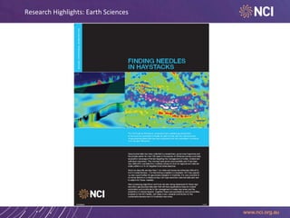 Research	
  Highlights:	
  Earth	
  Sciences	
  

 