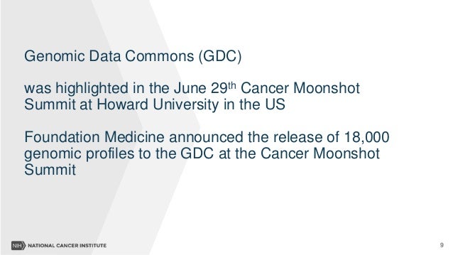 Nci Cancer Genomic Data Commons For Ncab September 2016