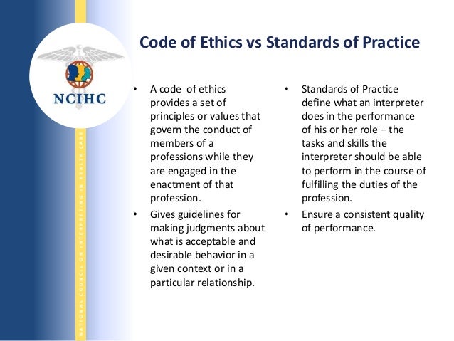 NCIHC National Standards of Practice for Healthcare Interpreters