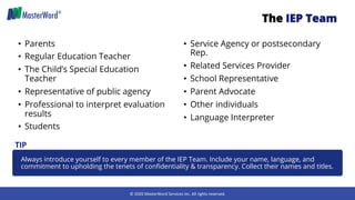 Rep Language Examples Interpreting IEP Meetings: A Close Look for Interpreter Trainers at ...