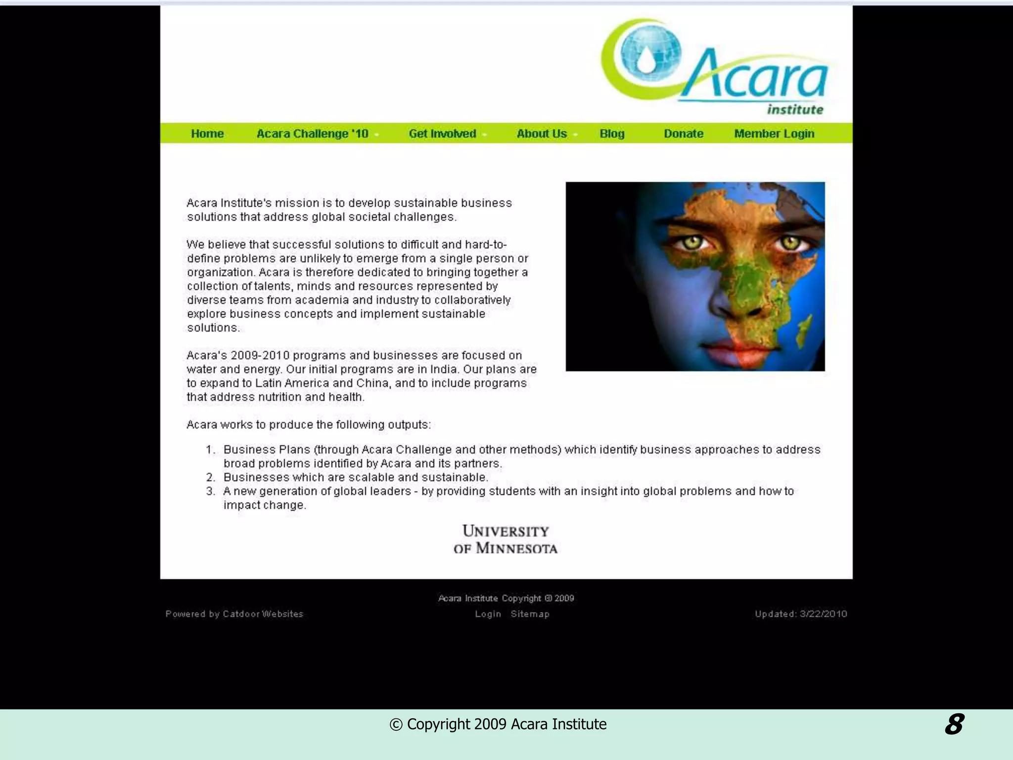 © Copyright 2009 Acara Institute   8
 