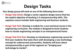 Design Tasks
Your design group will work on one of the following three tasks:
• Design Task Senior: Design a senior capsto...