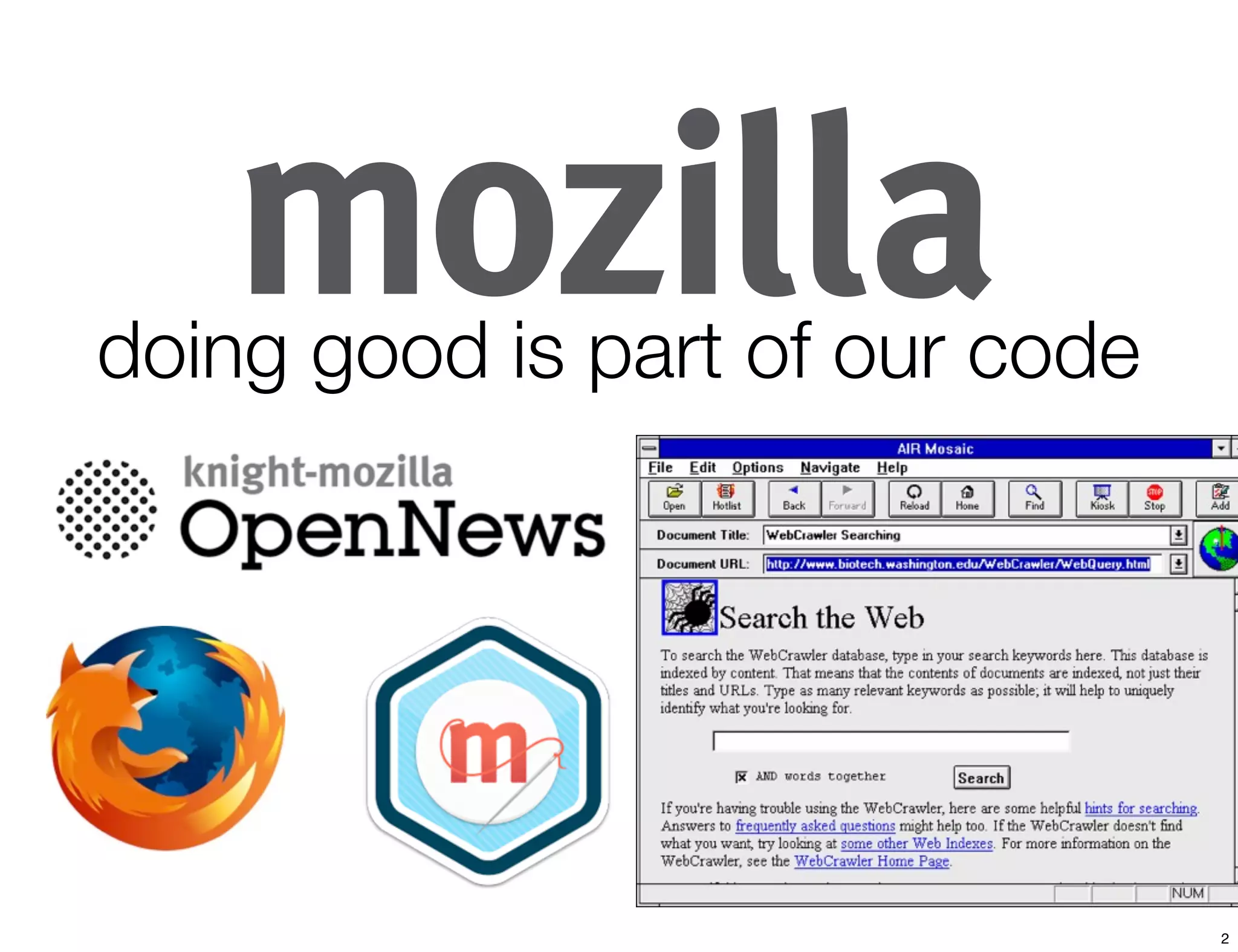 doing good is part of our code 
2 
 