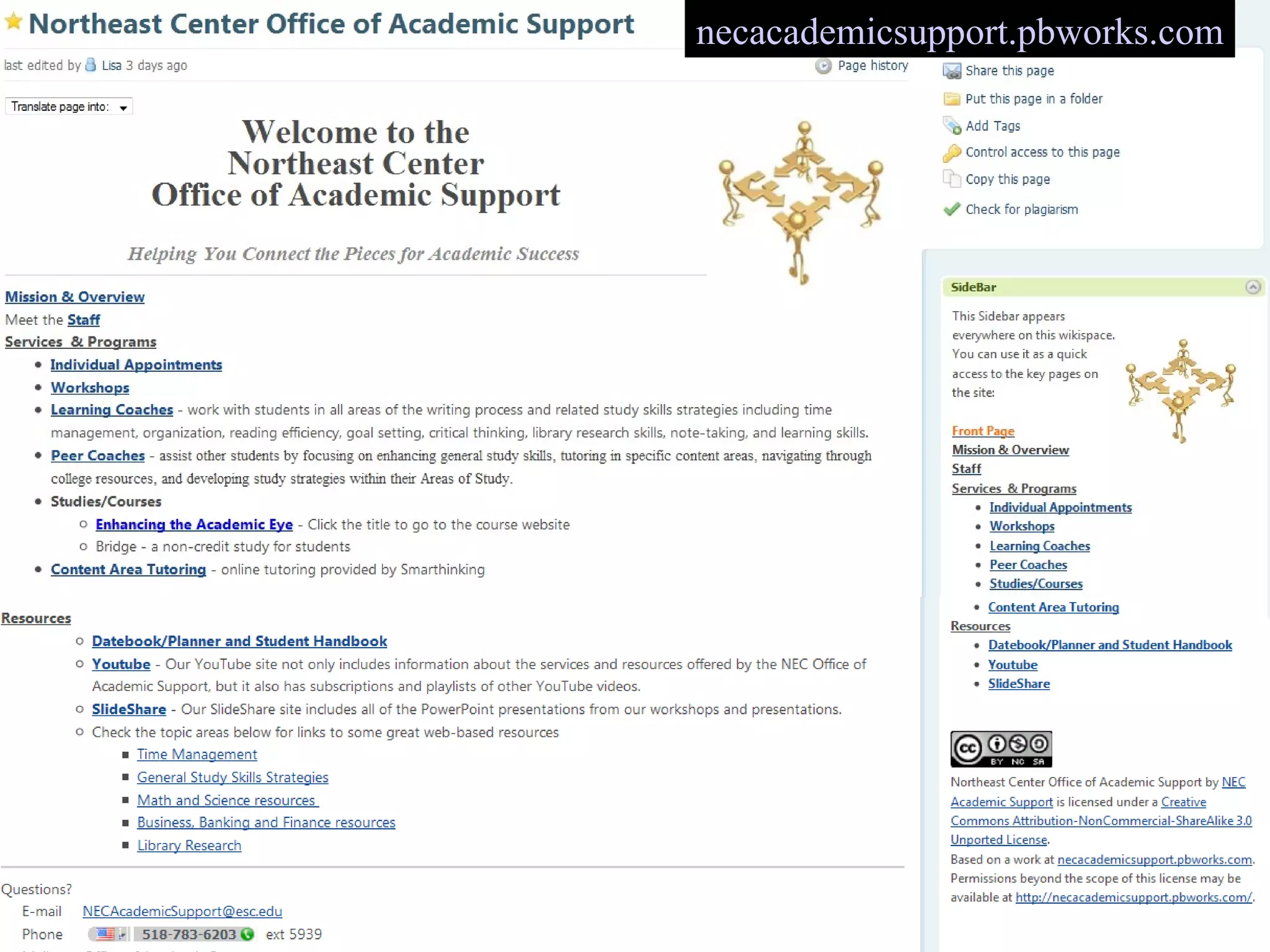 necacademicsupport.pbworks.com 