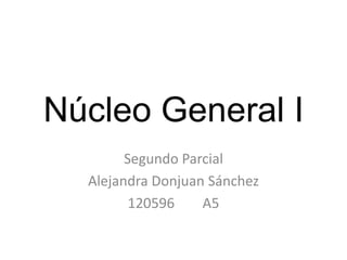 Núcleo General I
        Segundo Parcial
  Alejandra Donjuan Sánchez
         120596    A5
 