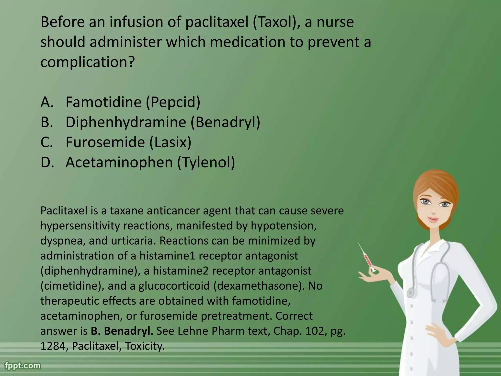NCLEX ques anticancer cytotoxic agents | PPTX