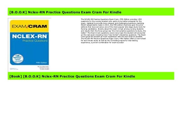 B O O K Nclex Rn Practice Questions Exam Cram For Kindle