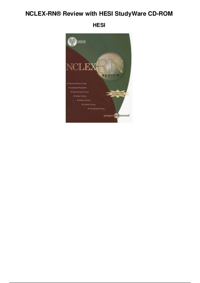 Nclex Rn Review With Hesi Studyware Cd Rom Pdf