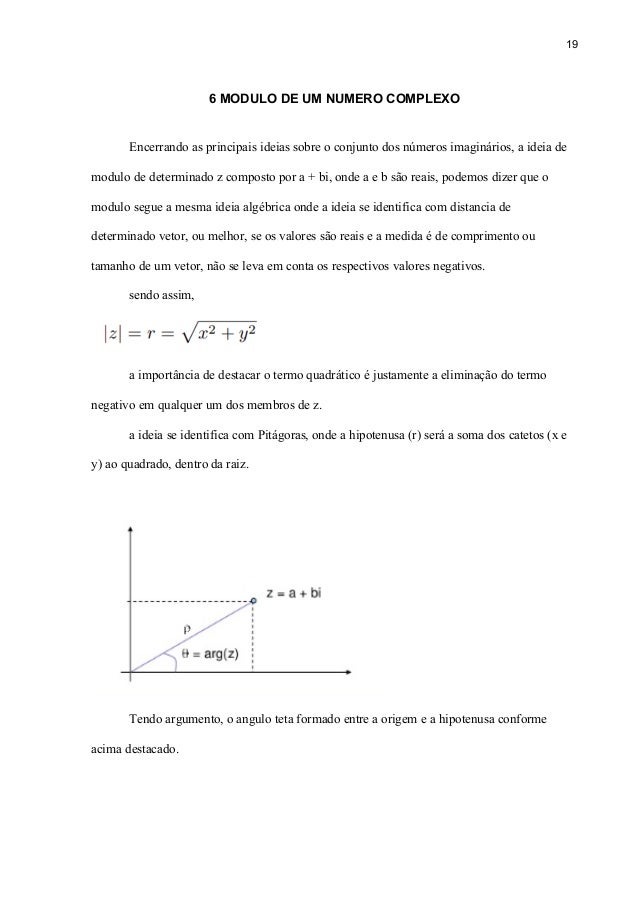 Abordagens Algebricas Sobre A Importancia Dos Numeros Imaginarios E