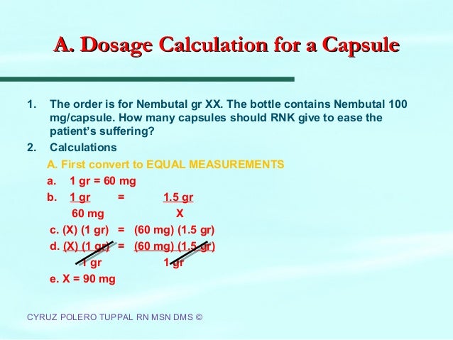 Medication Calculation Slideshare Medication Calculation Slideshare